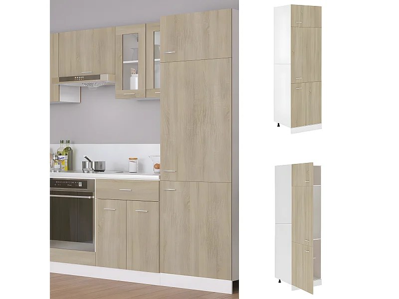 Armoire de réfrigérateur Chêne sonoma Bois d’ingénierie FR80812