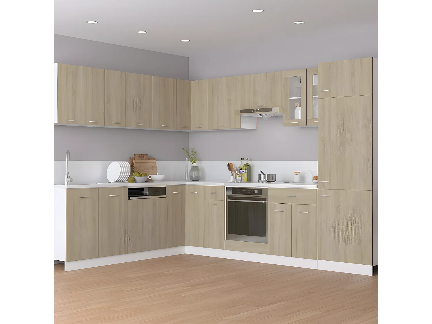 Armoire de réfrigérateur Chêne sonoma Bois d’ingénierie FR80812