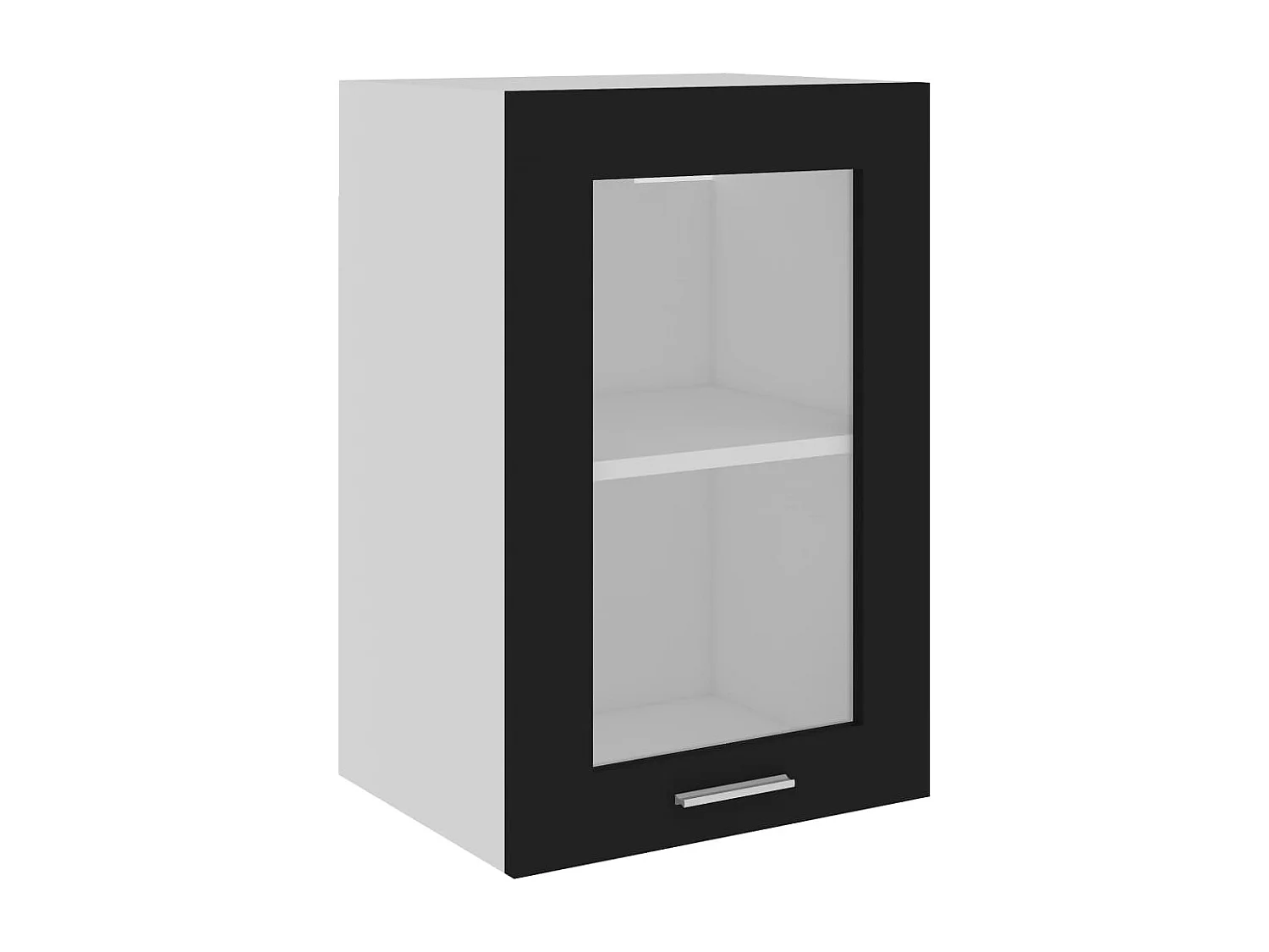 Armario colgante cristal madera contrachapada negro 40x31x60 cm ES454378