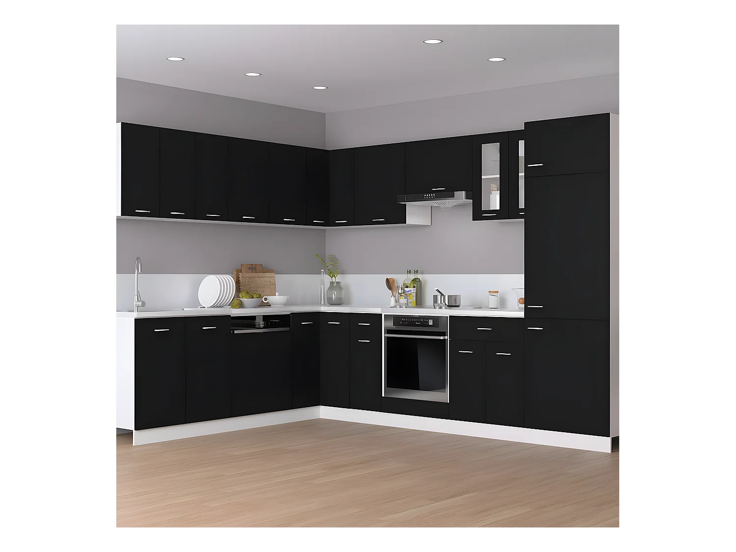 Armoire suspendue Noir 50x31x60 cm Bois d'ingénierie FR68194