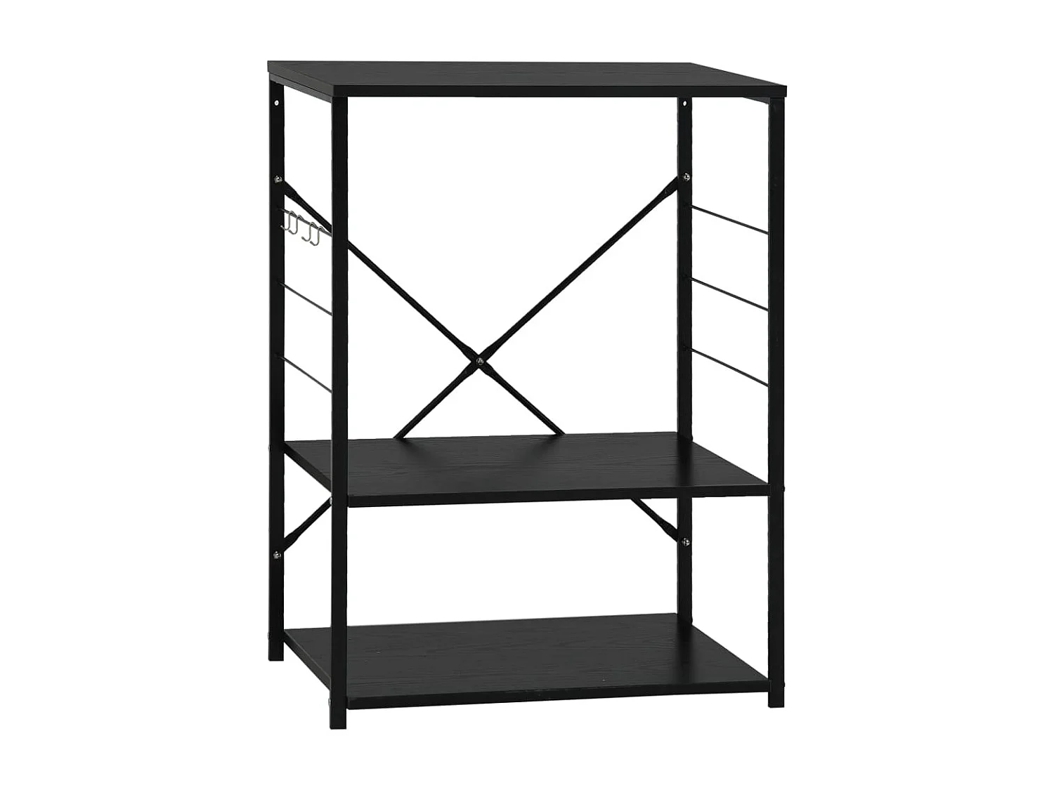 Armoire à four à micro-ondes Noir 60x39,6x79,5 cm FR69866