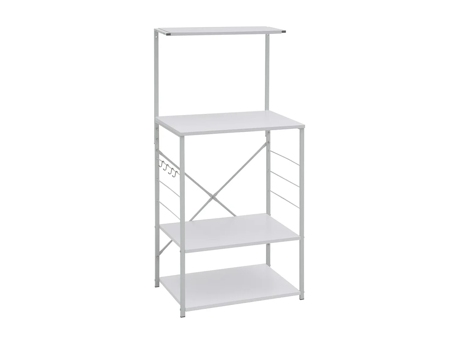 Magnetronkast 60x39,6x123 cm bewerkt hout wit BE683281