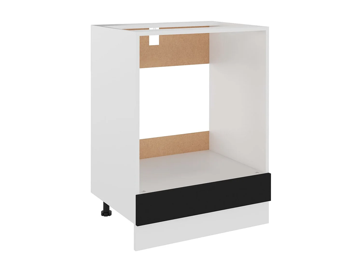 Armoire à four Noir 60x46x81,5 cm Bois d’ingénierie FR80229