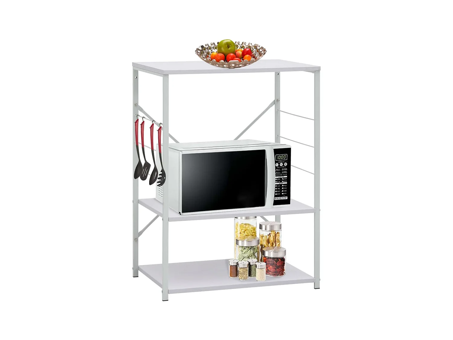 Armoire à four à micro-ondes Blanc 60x39,6x79,5 cm FR16894