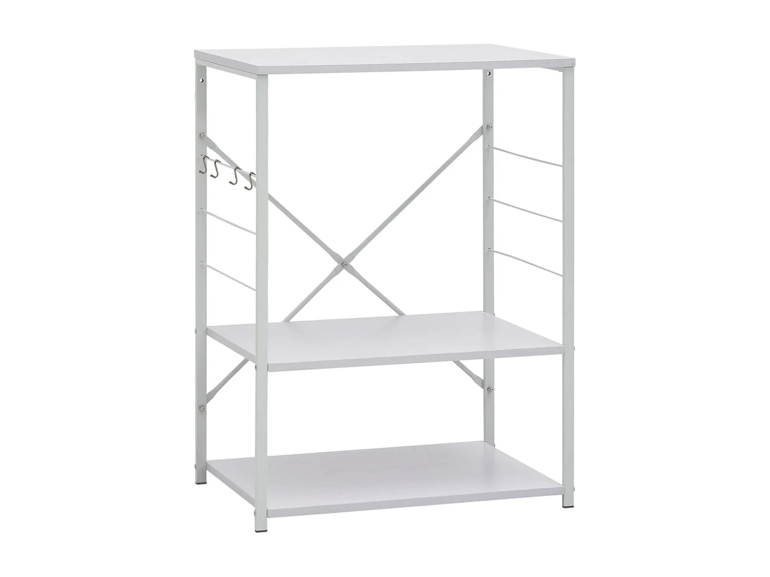 Magnetronkast 60x39,6x79,5 cm bewerkt hout wit BE706507