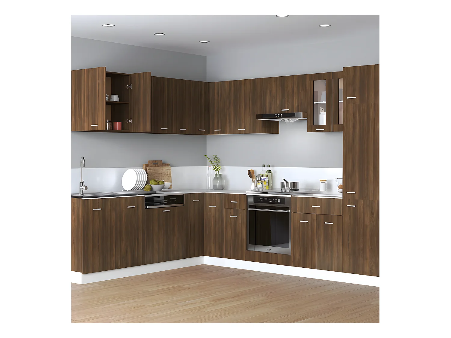 Armoire suspendue Chêne marron 60x31x60 cm Bois d'ingénierie FR29952