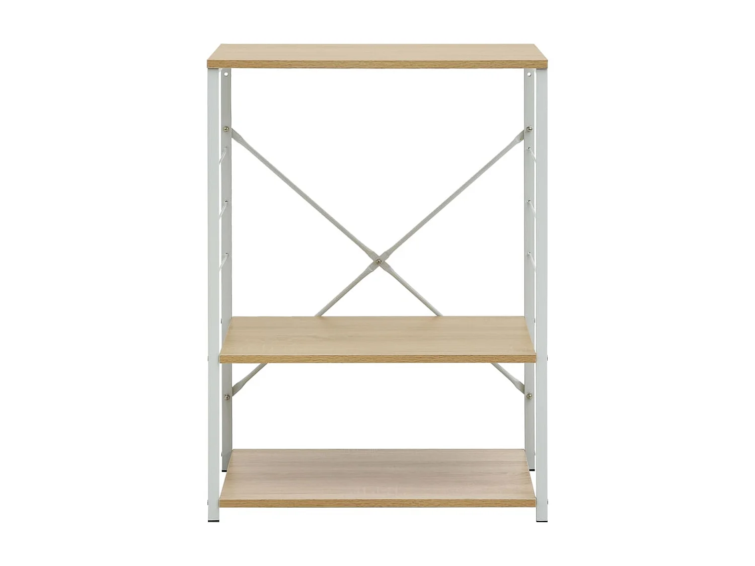 Magnetronkast 60x39,6x79,5 cm bewerkt hout wit en eikenkleurig BE127090