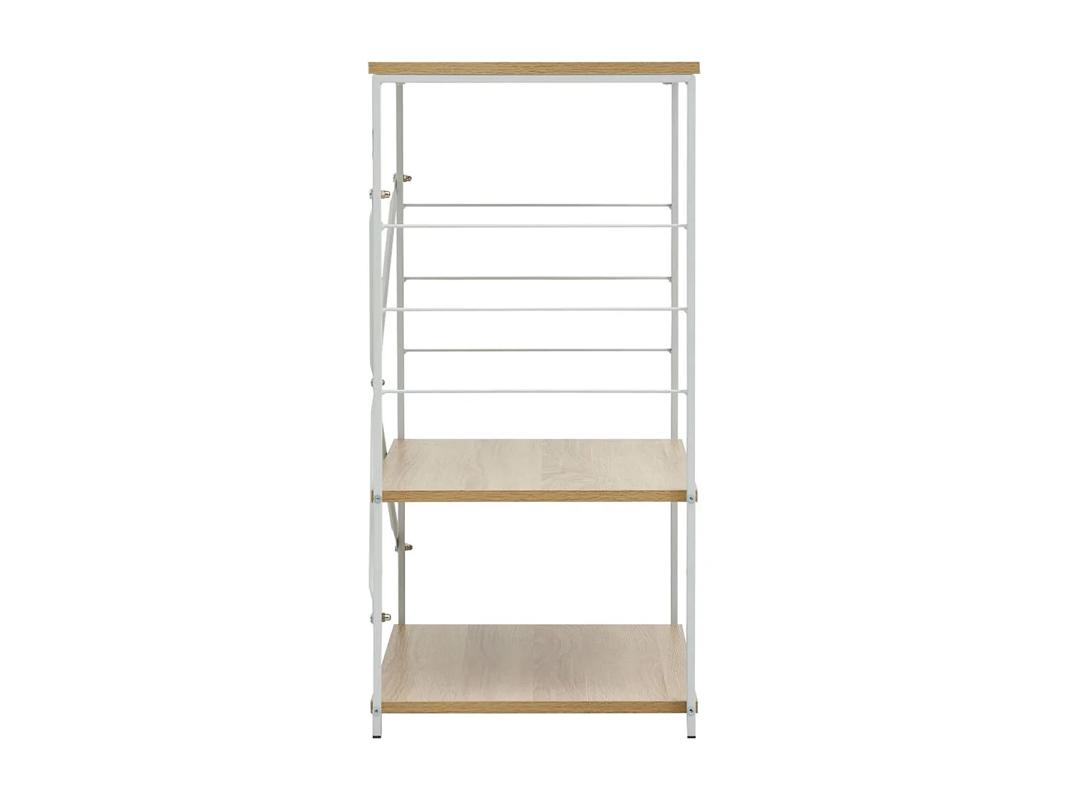 Magnetronkast 60x39,6x79,5 cm bewerkt hout wit en eikenkleurig BE127090