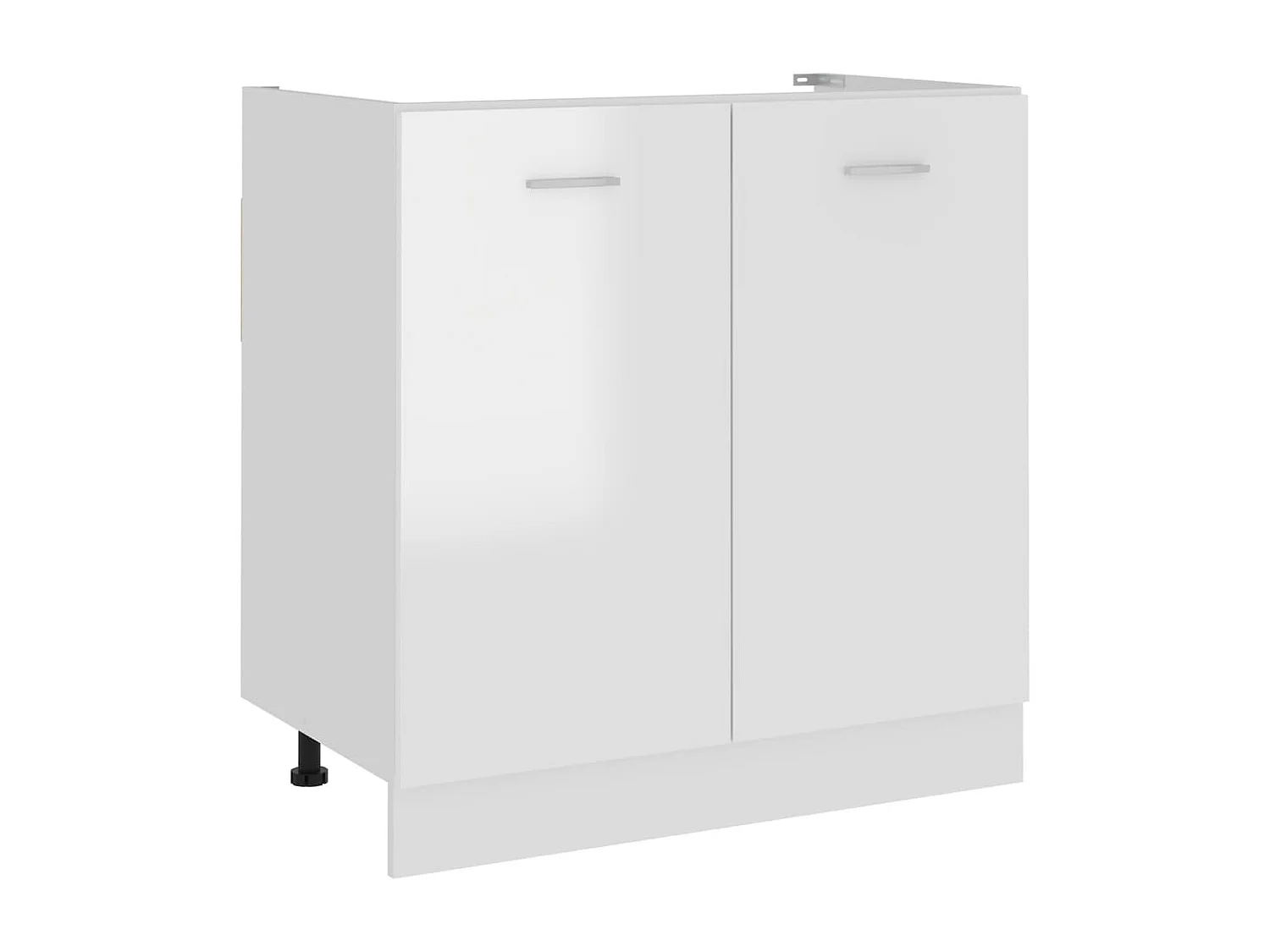 Armario inferior contrachapada blanco brillo 80x46x81,5 cm ES682312