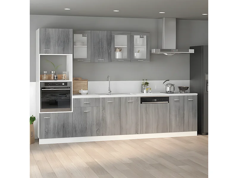 Gootsteenkast 80x46x81,5 cm bewerkt hout grijs sonoma eiken BE499167