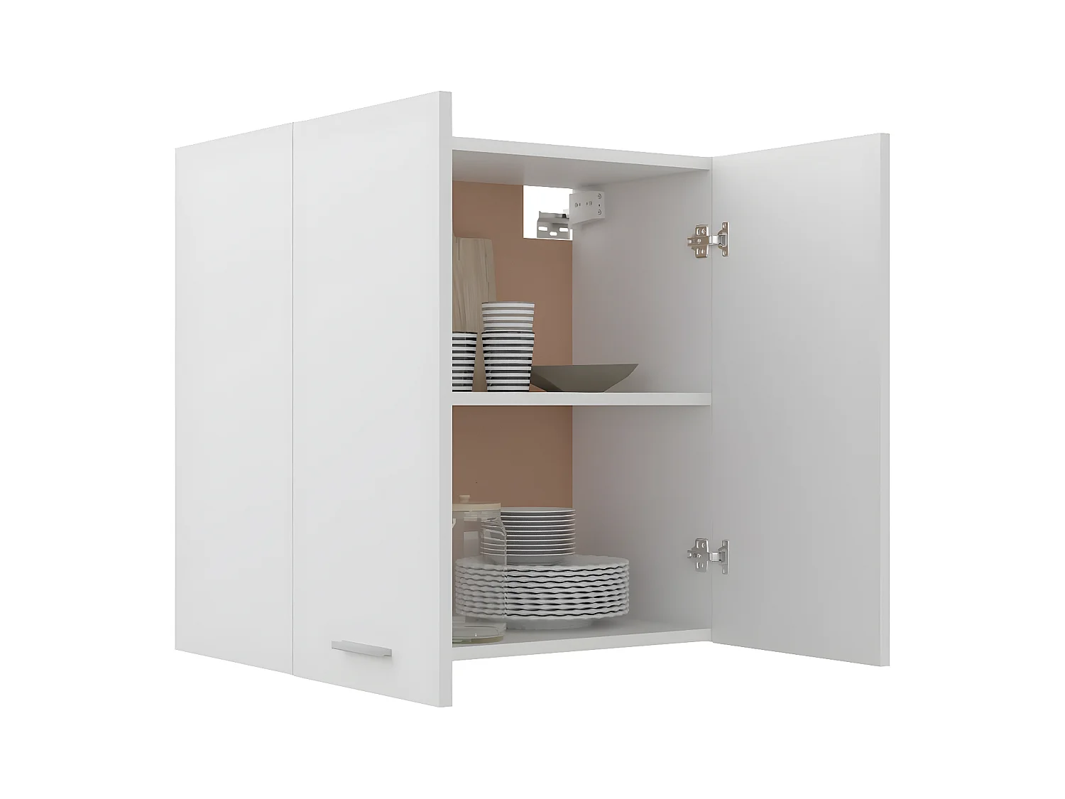 Armário de parede 60x31x60 cm derivados de madeira branco PT490545