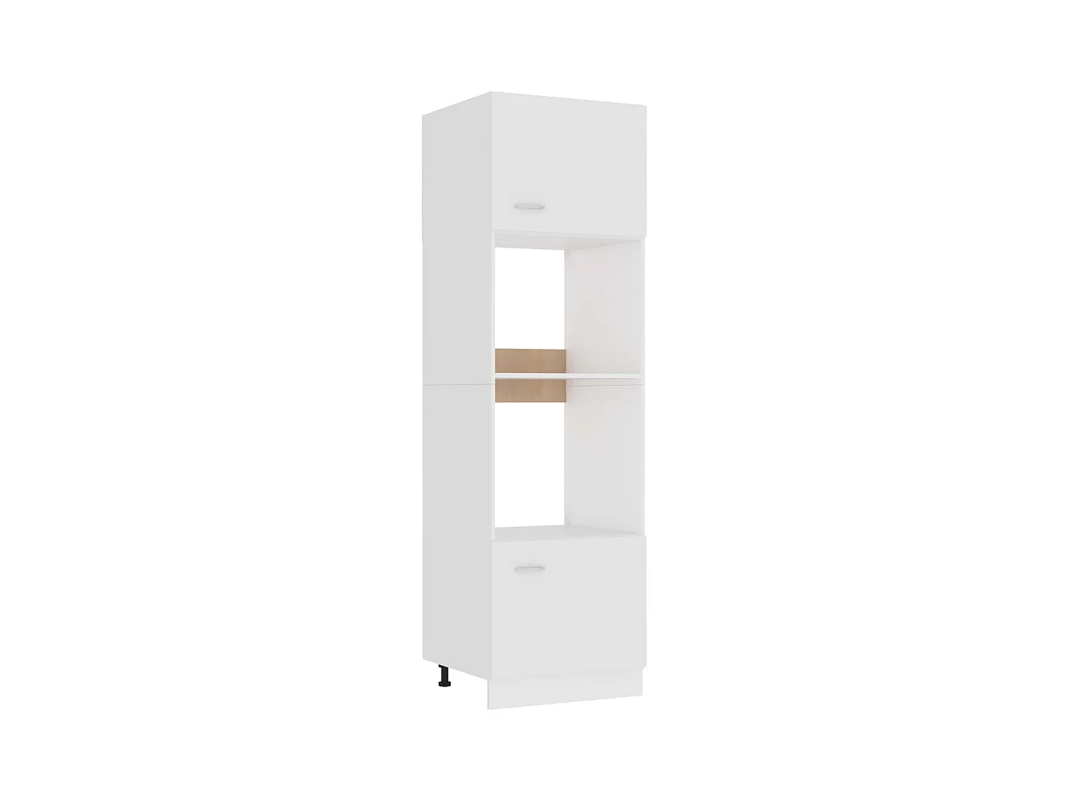 Armoire à micro-ondes Blanc 60x57x207 cm Bois d’ingénierie FR96302