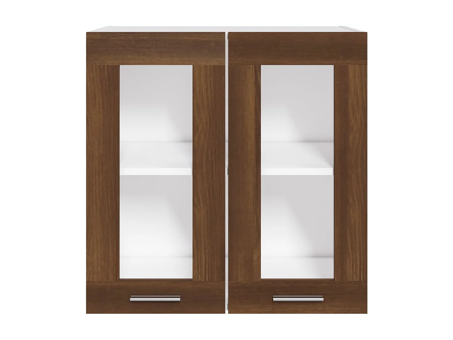 Armoire vitrée suspendue Chêne brun 60x31x60 cm Bois ingénierie FR56715