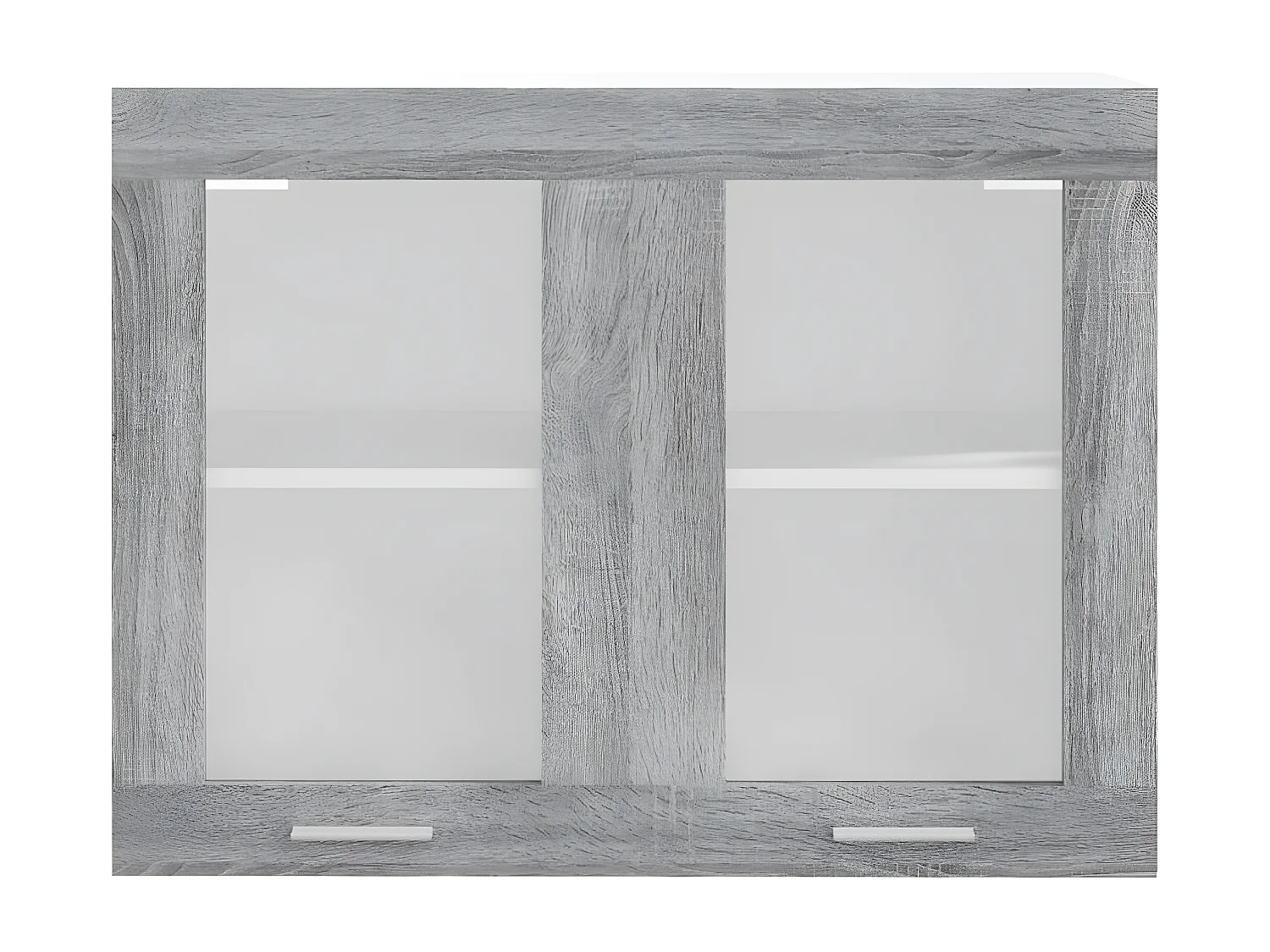 Armoire vitrée suspendue Sonoma gris 80x31x60cm Bois ingénierie FR66440