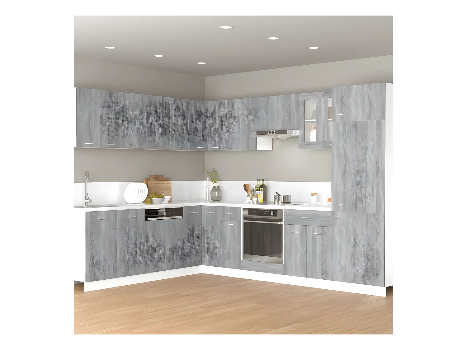 Armoire suspendue Sonoma gris 60x31x40 cm Bois d'ingénierie FR91644