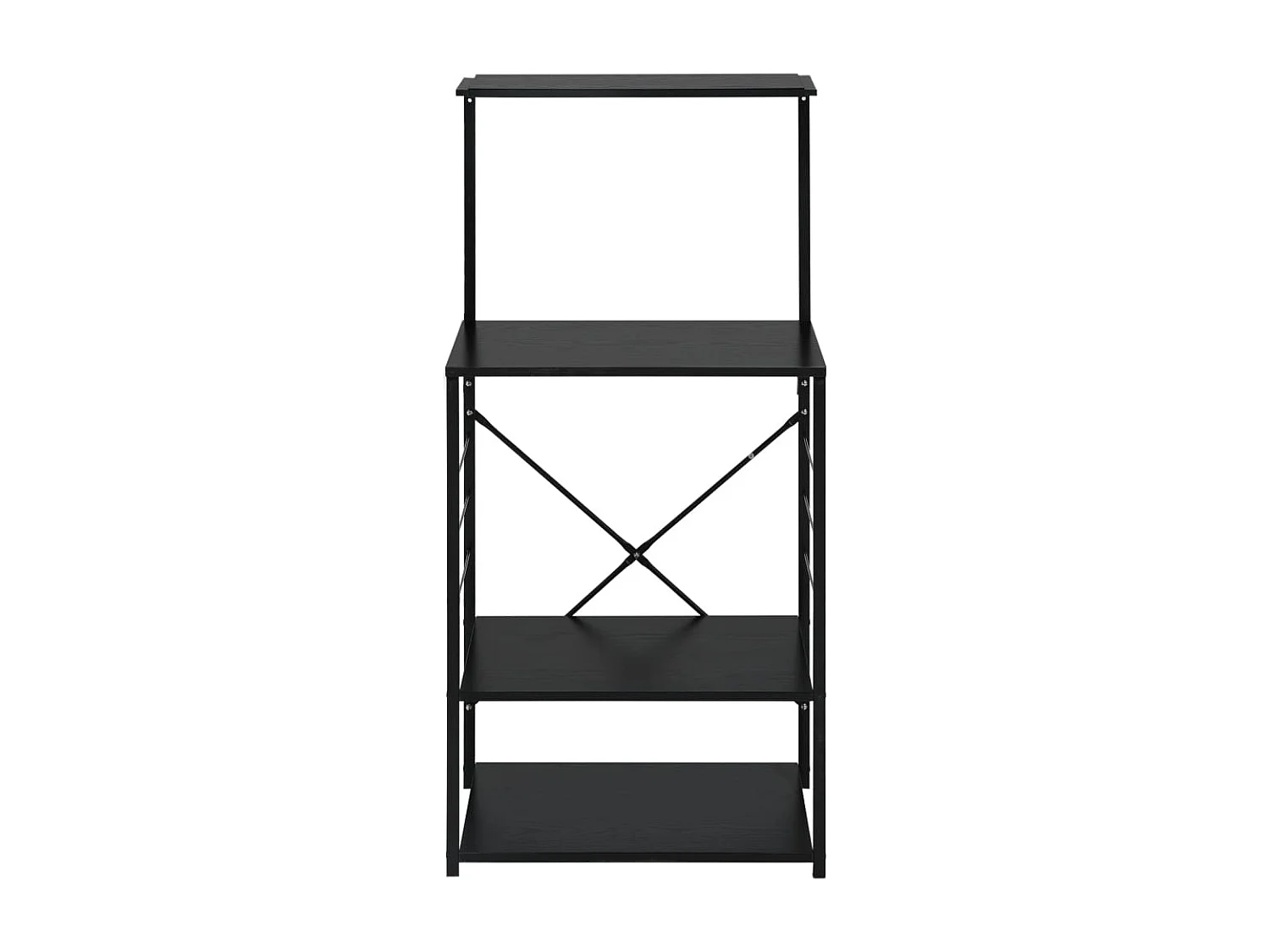 Armoire à four à micro-ondes noir 60x39,6x123cm bois ingénierie FR34381