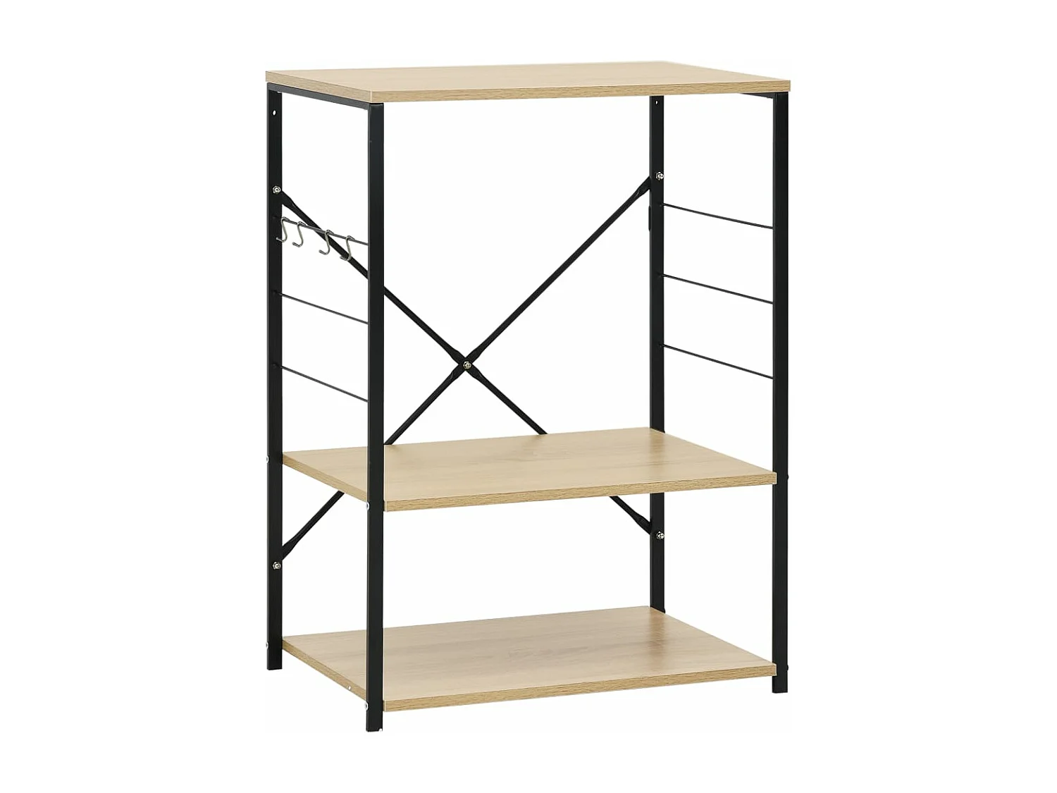 Armario microondas madera ingeniería negro roble 60x39,6x79,5cm ES765187