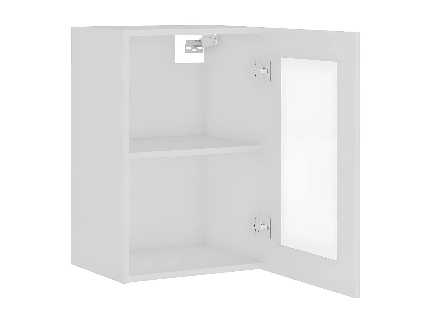 Hangkast 40x31x60 cm bewerkt hout wit BE357037