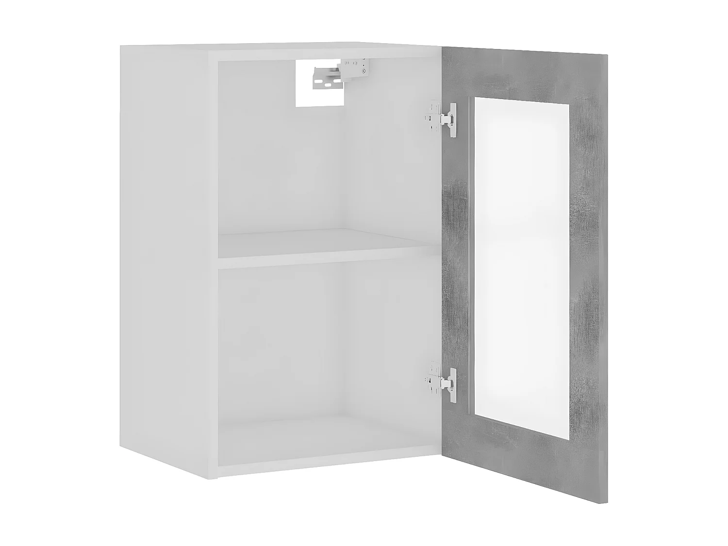 Armario colgante cristal contrachapada gris hormigón 40x31x60cm ES129724