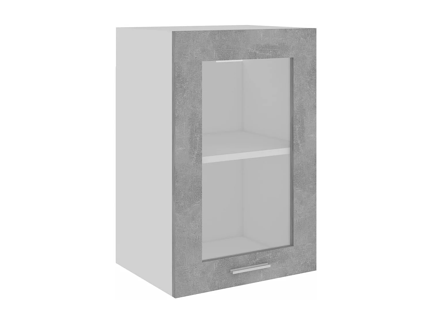 Armario colgante cristal contrachapada gris hormigón 40x31x60cm ES129724