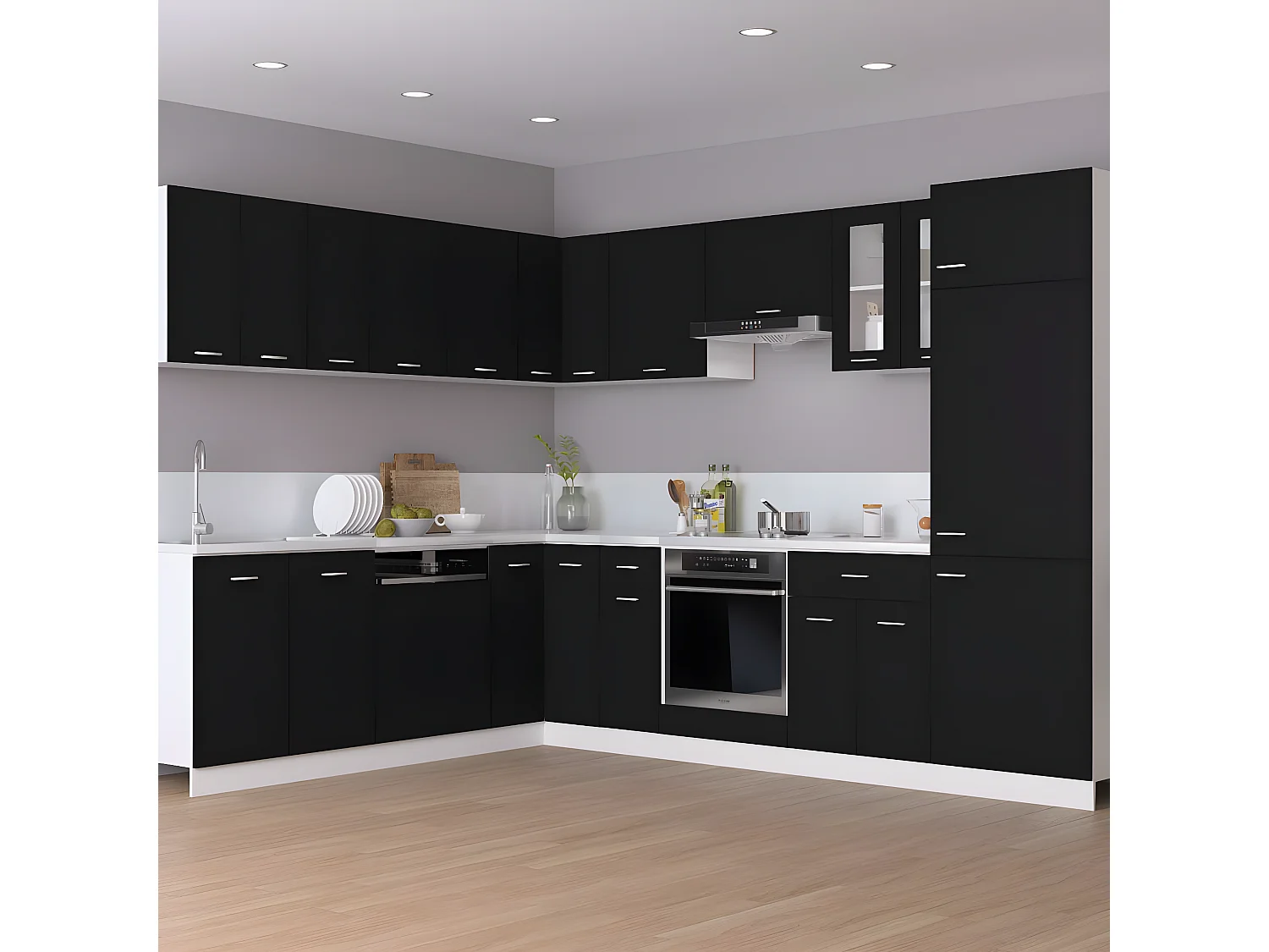 Armoire suspendue Noir 80x31x60 cm Bois d’ingénierie FR93908