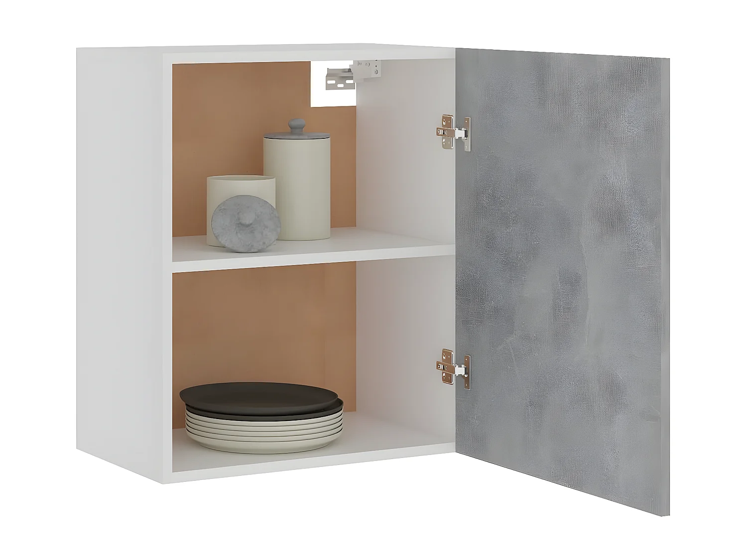 Armarios colgantes 2 uds madera contrachapada gris 50x31x60 cm ES742330