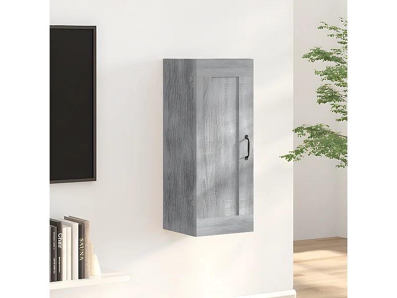 Armário suspenso 35x34x90 cm derivados madeira cinzento sonoma PT427958