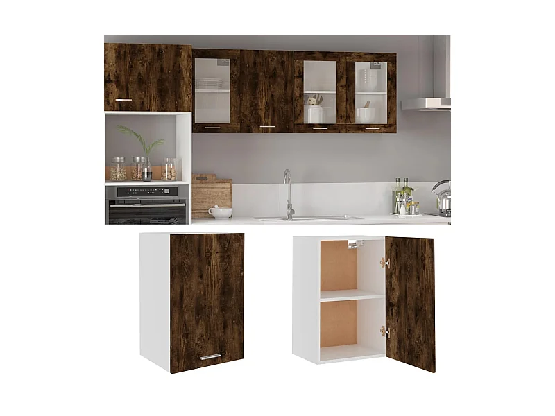 Armoire suspendue Chêne fumé 39,5x31x60 cm Bois d'ingénierie FR23756