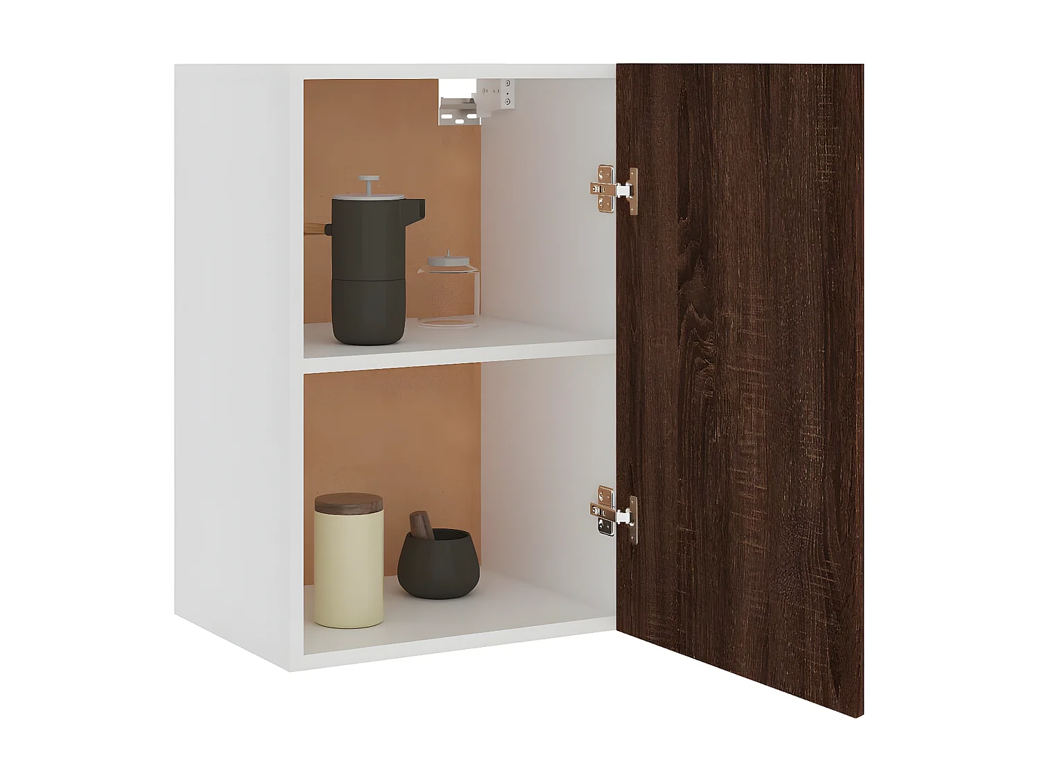 Wandkast 39,5x31x60 cm bewerkt hout bruin eikenkleur BE441606