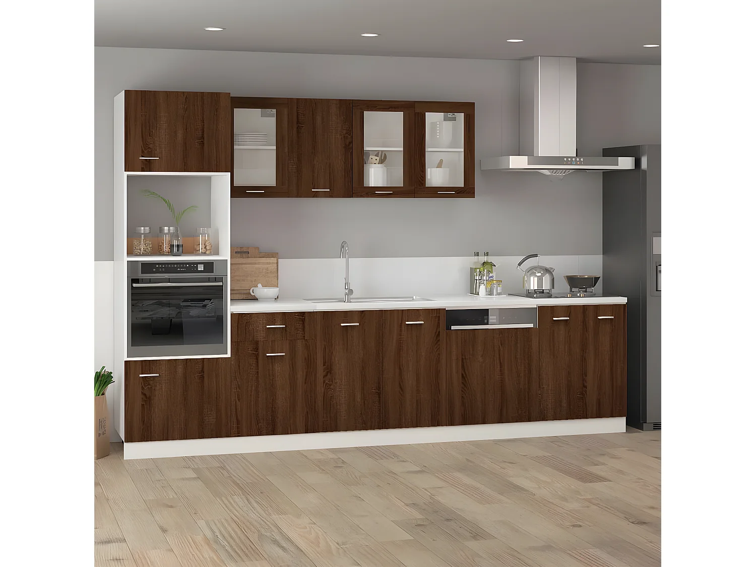 Armoire suspendue Chêne marron 39,5x31x60 cm Bois d'ingénierie FR23816