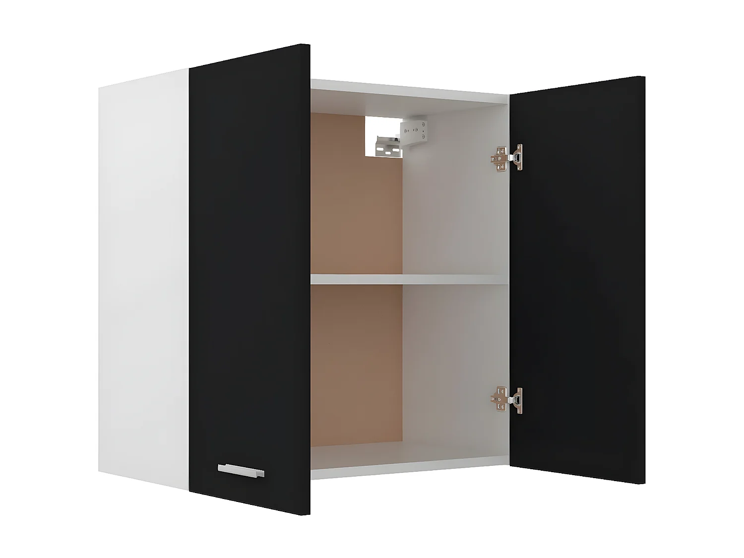 Armario colgante de cocina madera ingeniería negra 60x31x60 cm ES721191