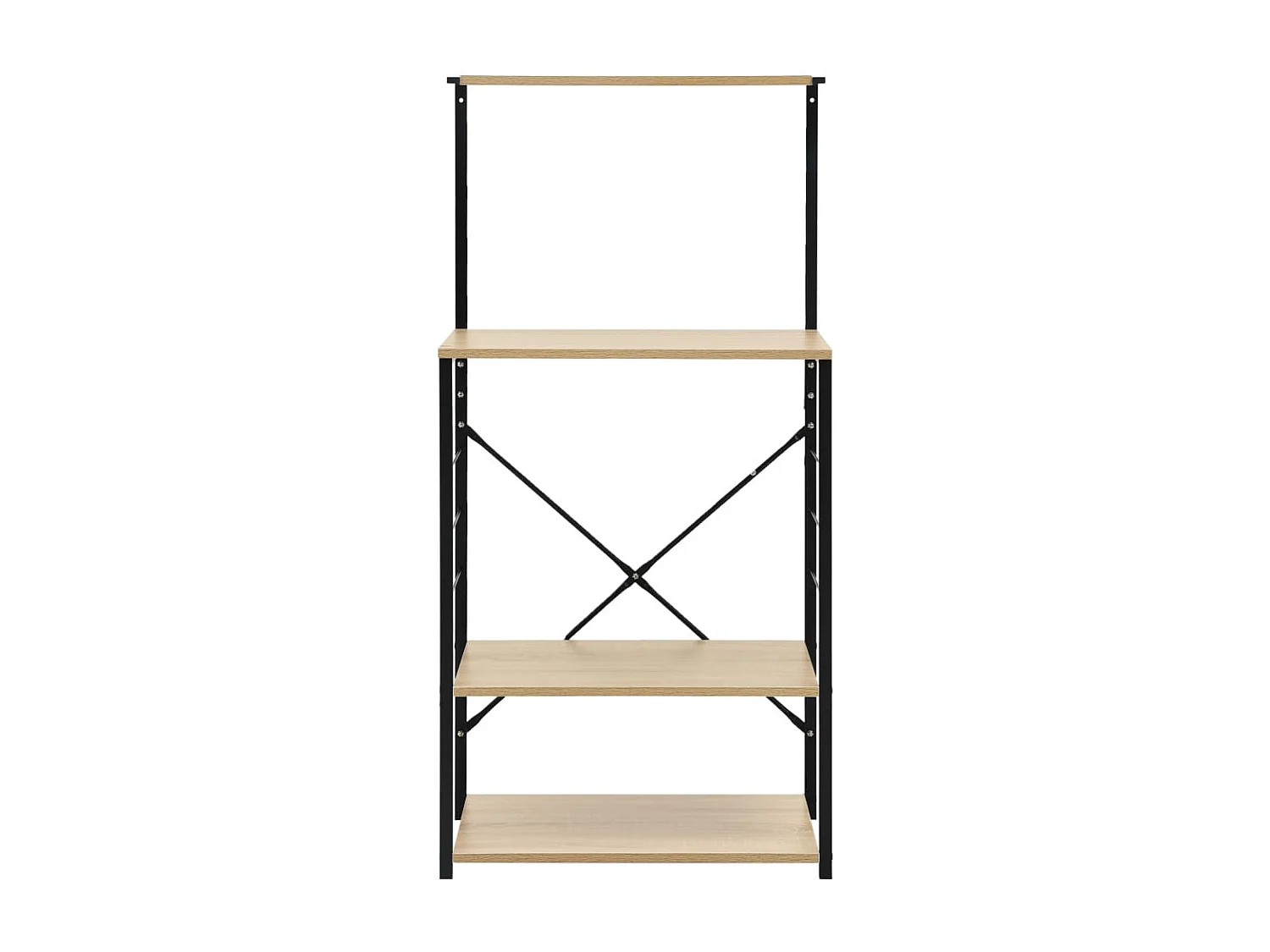 Magnetronkast 60x39,6x123 cm bewerkt hout zwart en eikenkleurig BE206845