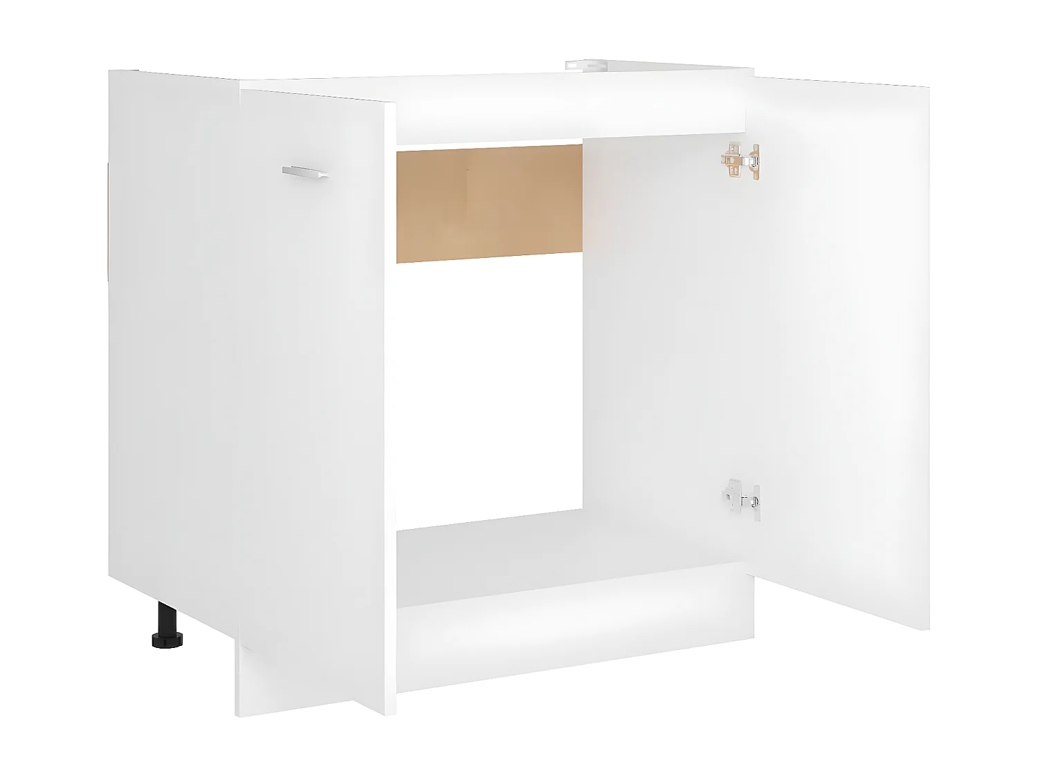 Meuble sous évier Blanc 80x46x81,5 cm Bois ingénierie FR55268