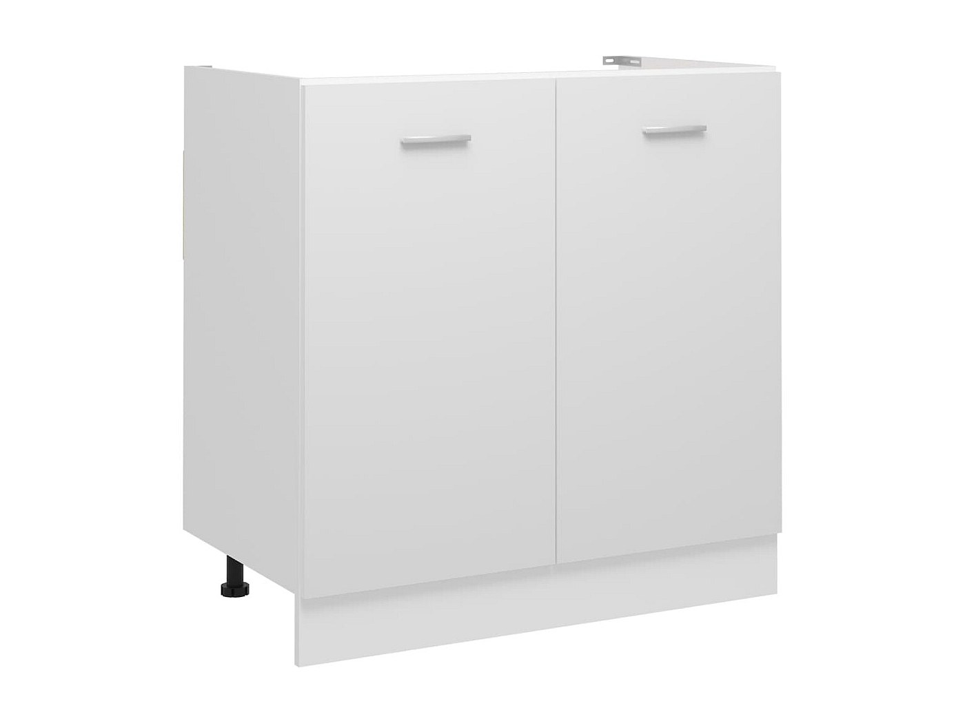 Meuble Bas De Cuisine Porto Blanc 80x46x81.5cm - Bois Ingénierie, Porte, Pieds Réglables - VidaXL