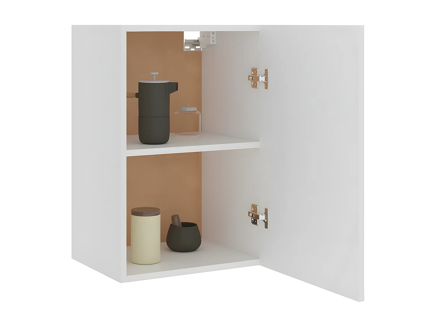 Hangkast 39,5x31x60 cm bewerkt hout wit BE443335