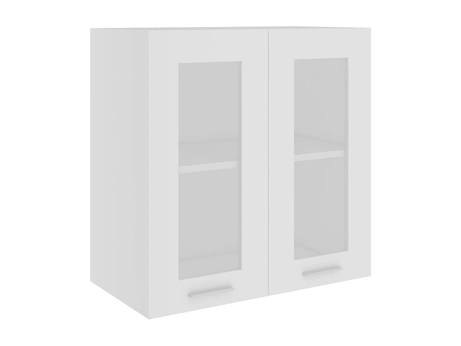 Armoire en verre suspendue Blanc 60x31x60 cm Bois ingénierie FR33780