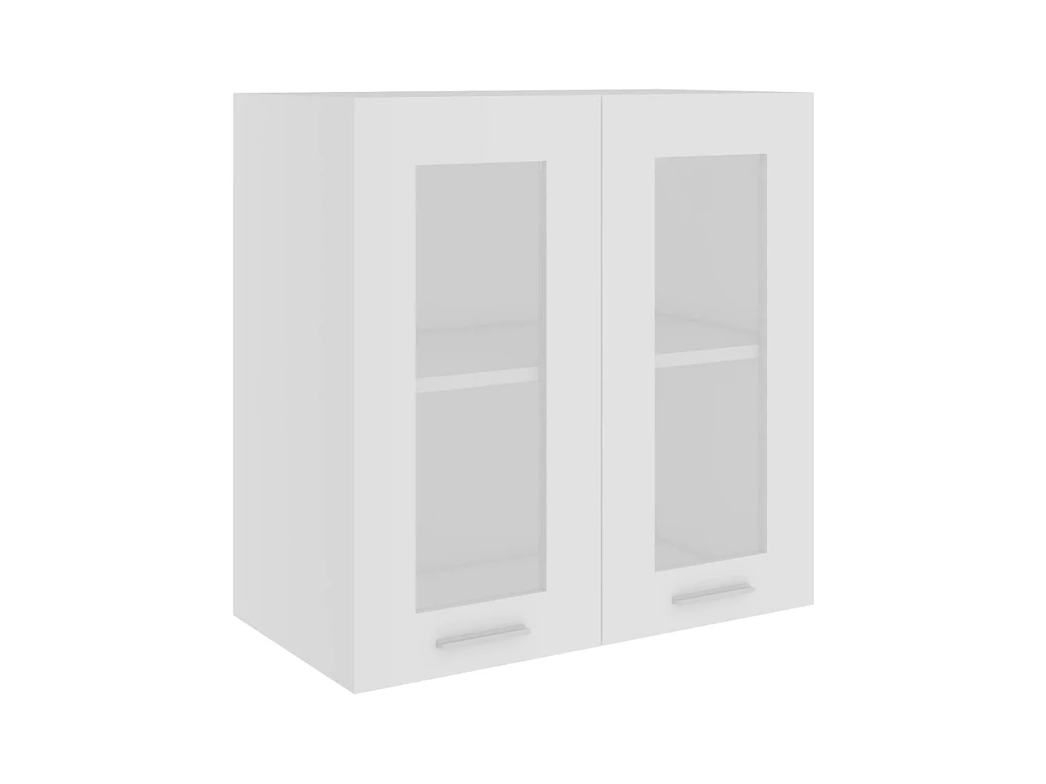 Armário de parede c/ vidro 60x31x60 cm contraplacado branco PT369769