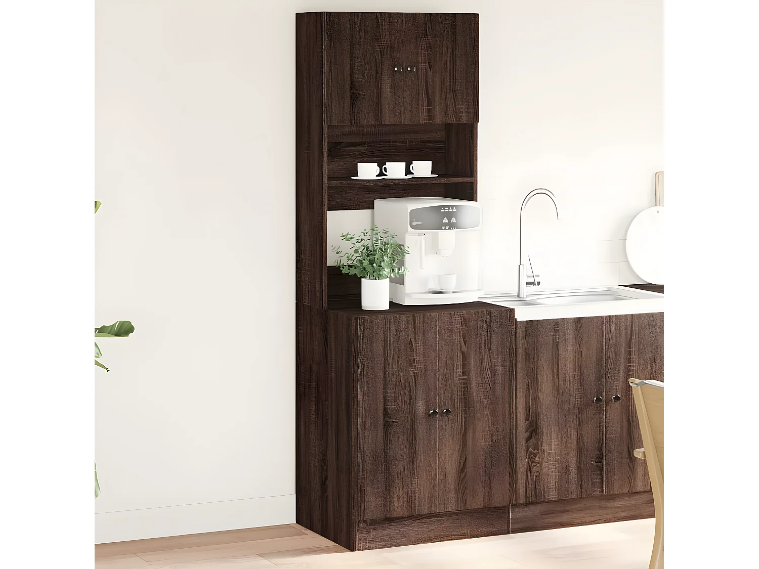 Caisson de cuisine chêne marron 60x50x180 cm bois d’ingénierie FR32996