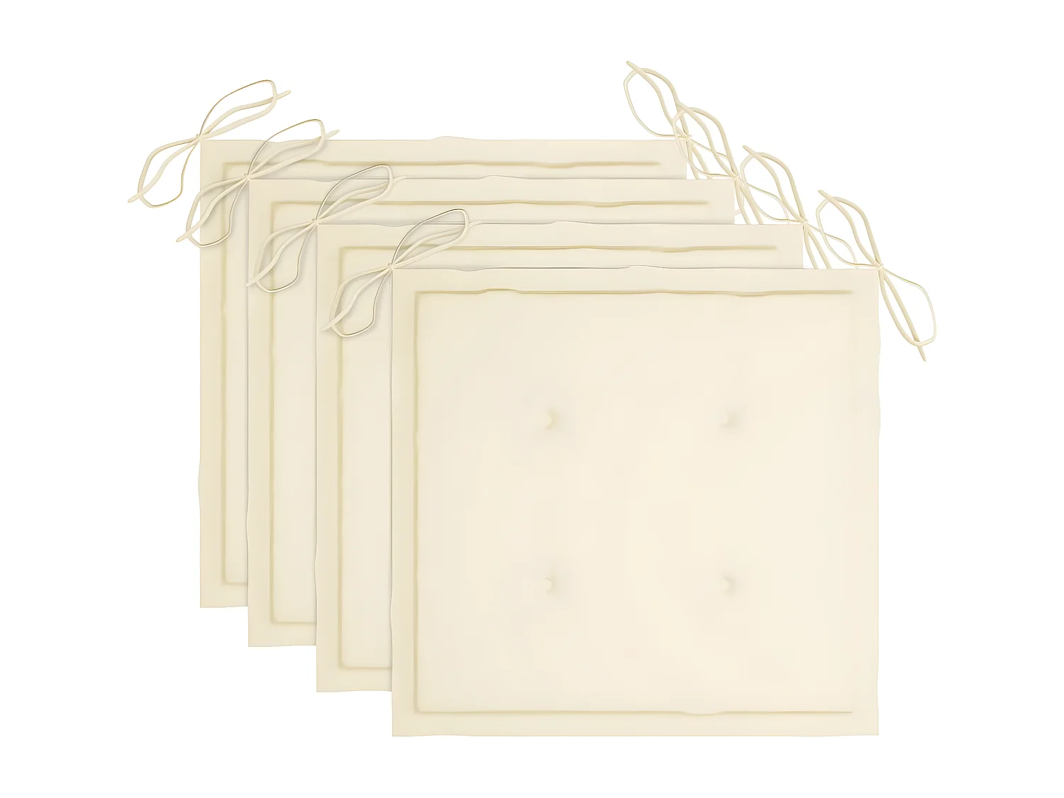 Juego de 4 Sillas de jardín plegables cojines madera maciza acacia ES252077