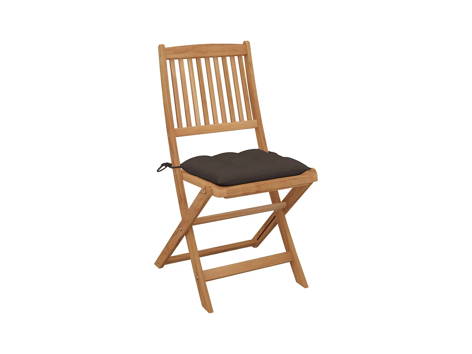 Lot de 6 Chaises pliables de jardin avec coussins Bois d'acacia FR84891