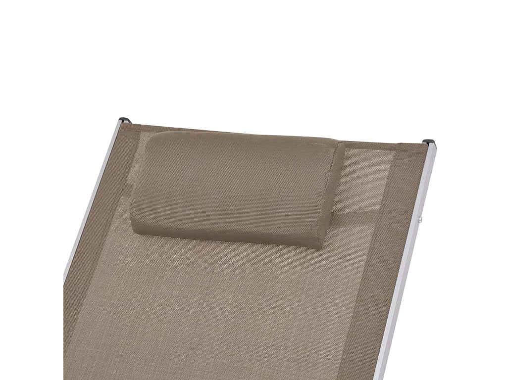 Chaise à bascule de jardin Taupe Textilène FR46623