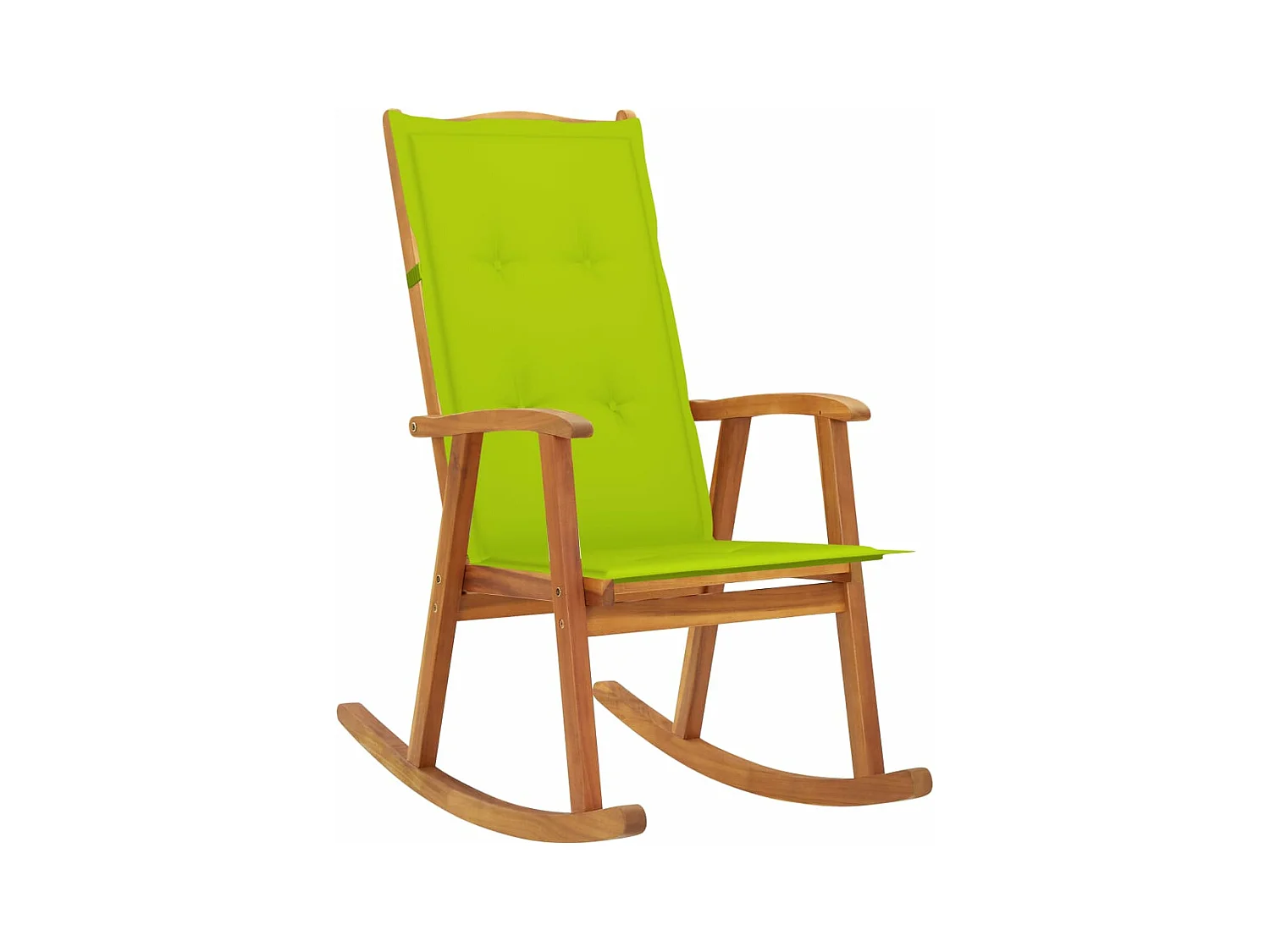 Chaise à bascule avec coussins Bois d'acacia massif FR62821