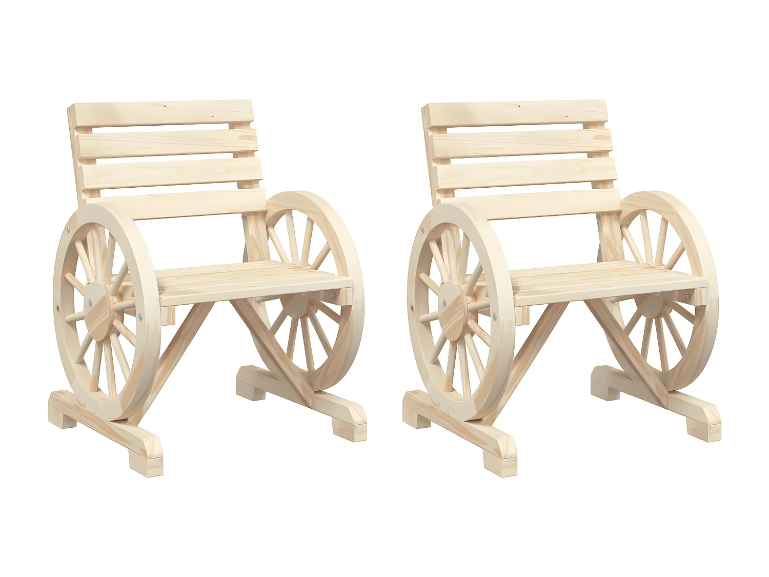 Cadeiras de jardim 2 pcs 58x58x78,5 cm madeira de abeto maciça PT171139