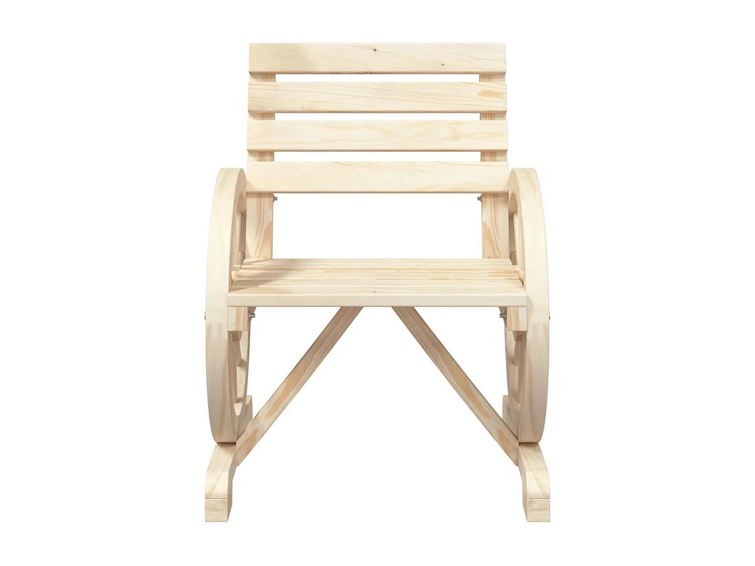 Lot de 2 Chaises de jardin 58x58x78,5 cm bois de sapin massif FR25535