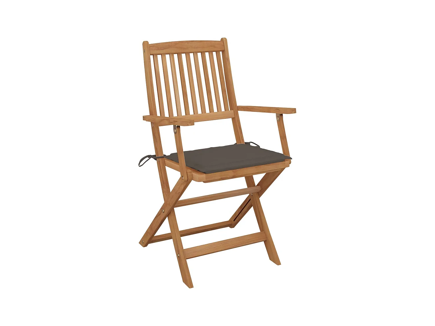 Lot de 6 Chaises pliables de jardin avec coussins Bois d'acacia FR95503