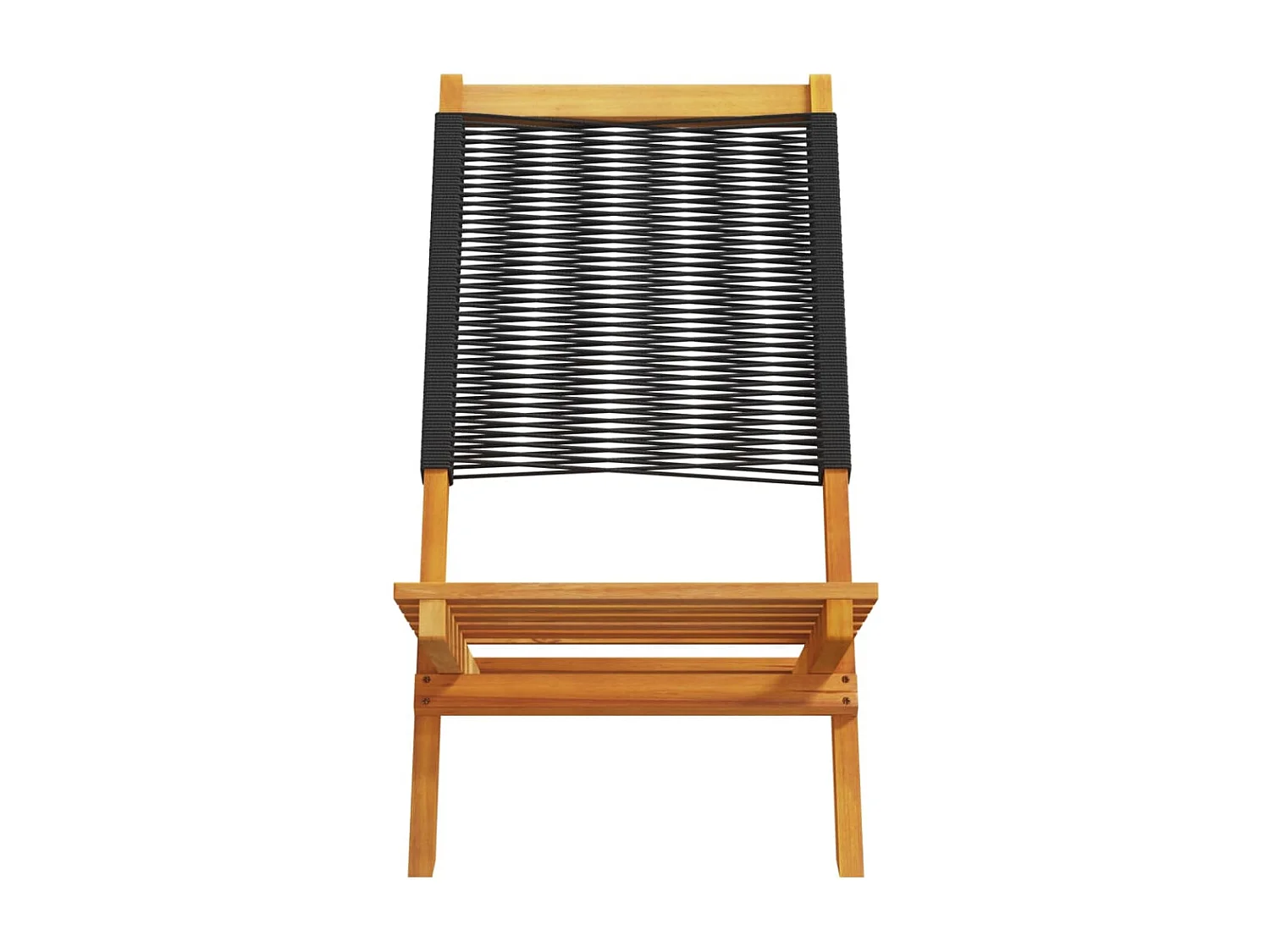 Juego de 4 Sillas de jardín reclinables madera maciza acacia negro ES540558