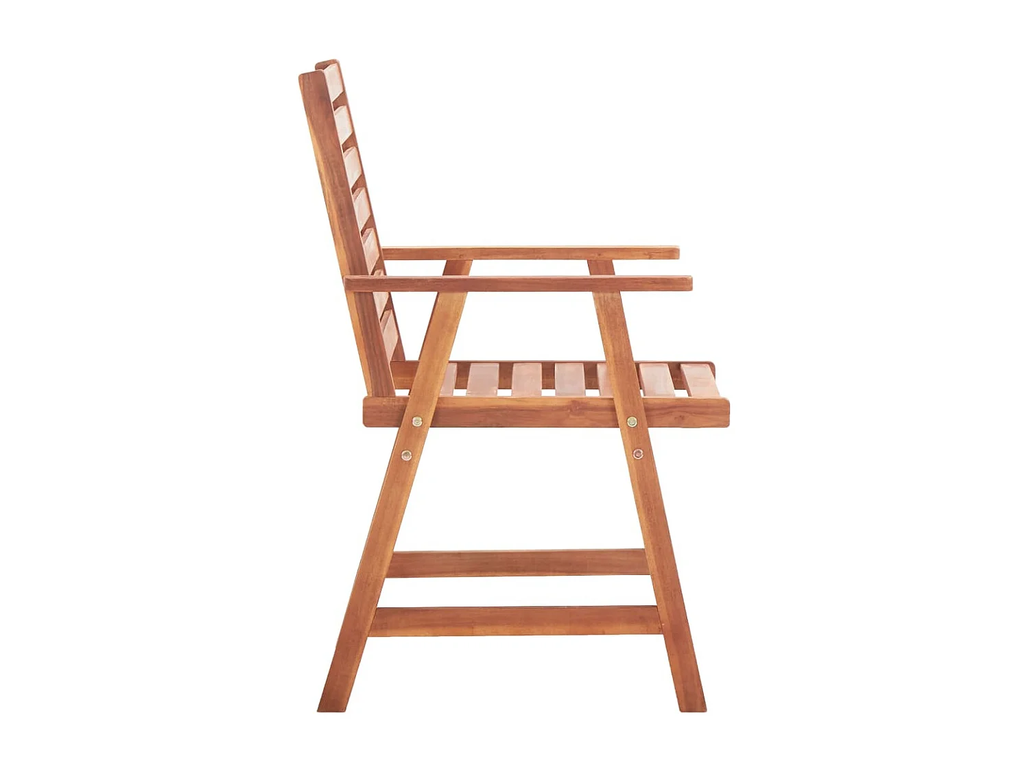 Lot de 3 Chaises à dîner de jardin avec coussins Acacia massif FR29205