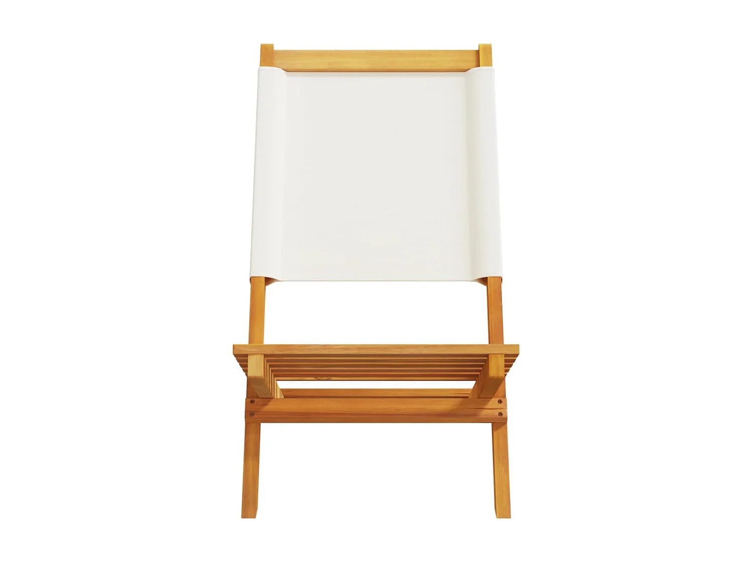 Lot de 4 Chaises de jardin pliantes tissu et bois massif FR19689