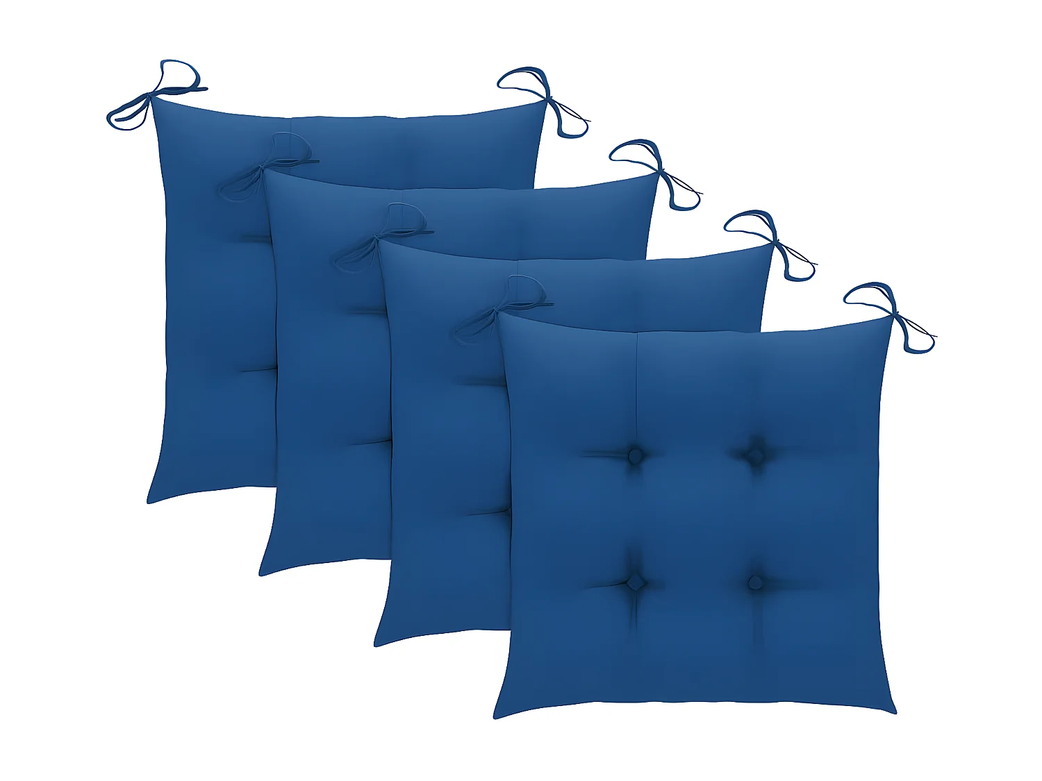 Juego de 3 Sillas de comedor jardín con cojines madera maciza acacia ES538874