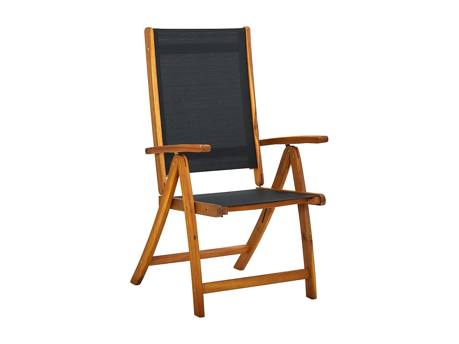 Cadeiras de jardim dobráveis 2 pcs acácia maciça e textilene PT783700